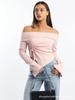 Mais Vendido Internacional da Amazon: Elegante e Simples Top de Manga Longa Slim Fit com Decote Ombro a Ombro, Feito Sob Medida pelo Fabricante