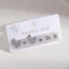 Conjunto de Brincos Estrela Lua de Aço Inoxidável Estilo Ins Personalidade Moda Luxo Leve Nicho Senso de Design Brincos Atacado