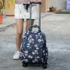 Mochila Nova com Rodinhas Bolsa Escolar Roda Universal Multifuncional Grande Capacidade Mochila Masculina Preta Viagem Embarque Mala