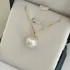 Pingente de Prata S925 Pérola de Água Doce July Jewelry Moda Feminina Temperamento Maçã Pequena Nicho Atacado Perfeitamente Redondo 10-13