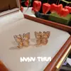 Collar Exquisito de Flor y Mariposa con Puntos Dorados y Diamantes Antiguos Nuevo Conjunto de Joyería de Calabaza Hielo Triturado Fu Lu Chinoiserie