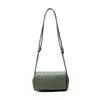 Bolsa Feminina Pequena de Couro Genuíno Estilo Fragrância Versátil para o Dia a Dia Bolsa Tecida de Axila Moda Novo Estilo Bolsa Transversal Pequena Quadrada Bolsa de Ombro Único Casual Feminina