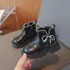 Botas Estilo Martin para Niñas 2025 Otoño/Invierno Nuevo Estilo Forradas de Felpa Cálidas Botines Cortos para Niños Elegantes Zapatos de Princesa Botas de Suela Suave para Niñas