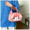 Nueva Bolsa de Lona con Gato Melodía de Gran Capacidad para el Trabajo, Bolsa de Tela de Dibujos Animados, Bolso de Mano Bordado de Moda