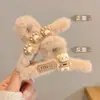 Presilha de cabelo de pelúcia cor de café estilo coreano, um acessório de cabelo sofisticado e versátil para mulheres, tamanho grande, realça o volume do cabelo, estilo presilha de tubarão