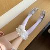 MeiasLolita de Renda com Laço Multicamadas de Veludo Pura Desejo Estilo Ballet Doces Jk Meio da Panturrilha Acima do Joelho