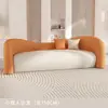 Sala de estar estilo crema apartamento pequeño sofá celebridad de internet apartamento B & B salón de belleza área de descanso de lujo ligero combinación de sofá de recepción