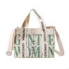 Bolso de Lona Transfronterizo de Moda para Celebridades de Internet para Mujer, Bolso Cuadrado Pequeño de Mano de Nueva Moda, Bolso de Gran Capacidad, Bolso Cruzado Ligero