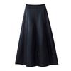Falda de Piel de Gama Alta 2025 Otoño Nuevo Estilo Cintura Alta Línea A Adelgazante Elegante Falda de Paraguas de Gran Campana Longitud Media Falda Media