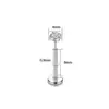 Conjunto de Piercing de Nariz de Aço Inoxidável com 12 Peças, Best-Seller Transfronteiriço, Argola Básica de Nariz com Zircônia em Formato de Coração, Joia para Piercing