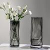Ornamentos de vaso de vidro de alta aparência em estilo moderno e simples para restaurante de hóspedes, vaso de quarto, arranjo de flores, decoração de alto nível