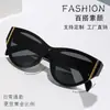 Gafas de sol de una sola lente estilo ojo de gato retro transfronterizas de lujo ligero de alta gama, gafas de sol de alta definición a la moda