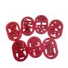 Cabello liso de fábrica colgante de madera hueca hecho a mano con texto de bendición estilo chino colgante rojo Tarjeta de bendición del área escénica del templo