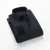 Roujisi Camisa Masculina de Manga Longa Classe Executiva Alta Elasticidade Infravermelho Distante Bloqueio de Temperatura Roupa de Negócios Autoaquecimento Quente e Confortável