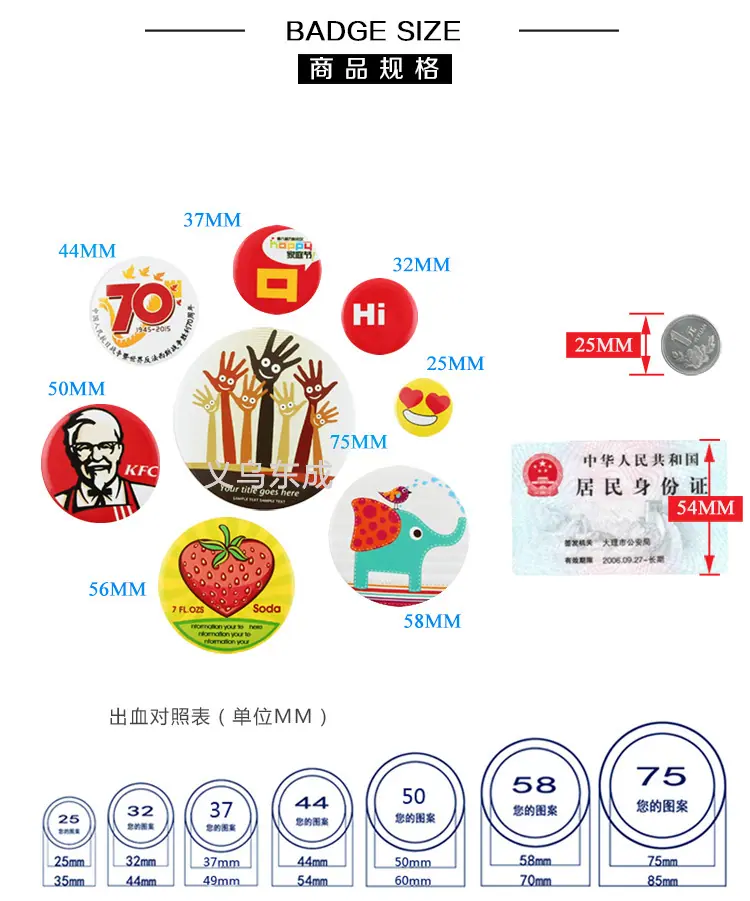 2徽章大小