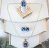 Novo Conjunto de Joias de Cristal Swarovski Elegante Personalidade da Moda Conjunto de Três Peças Inlay de Argila Cerâmica Acessórios para Roupas Acessórios