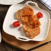 Plato llano de estilo europeo para el hogar, plato para pizza, plato para bistec, plato para pasta, plato para ensalada binaural, dim sum, plato occidental, vajilla de cerámica