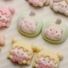 Felpa otoño e invierno flocado lindo caricatura princesa niña lazo diy tocado pasador parche material al por mayor