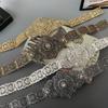 Cinturón Transfronterizo para Mujeres Étnicas Caucásicas Joyería de Cristal Vintage para Bodas Cadena para la Cintura del Cuerpo Longitud Ajustable Independiente
