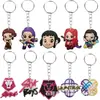 Llavero Colgante de Dibujos Animados de PVC, Colgante del Grupo Femenino de Demon Slayer, Accesorio, Regalo Pequeño
