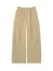 Pantalones forrados de polar, polar, engrosados para invierno, pantalones deportivos casuales, para mujer, coloridos, de cintura alta, pierna ancha, rectos, ajuste holgado, pantalones deportivos