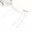 Cadena para Gafas Transfronteriza Europea y Americana de Alta Gama para Mujer Cadena Colgante de Cristal y Perlas Color Metal Conservador Anti-pérdida Cadena para Mascarilla Cadena para Audífonos