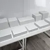 Caja de Exhibición de Joyería Blanca Acrílica, Soporte para Flores, Cubo de Exhibición para Mesa de Pasteles y Postres de Boda