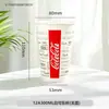 Vasos de Papel Coca-Cola, Vasos de Papel Desechables, Vasos de Papel Comerciales de Doble Recubrimiento con Tapas, Vasos Espesos para Bebidas Calientes y Frías, Vasos para Bebidas al por Mayor