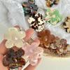 Diadema con clip de tiburón para mujer, estilo coreano, primavera y verano, con flores estéreo esmaltadas, estilo princesa, para el pelo, estilo medio