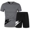Pantalones cortos de manga corta de verano para hombre, camiseta holgada para entrenamiento de baloncesto, fitness y running, traje deportivo informal