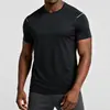 2026 Nueva Camiseta Deportiva Casual de Manga Corta con Cuello Redondo para Hombre, Transpirable, de Secado Rápido, Absorbe la Humedad, de Seda de Hielo, Transfronteriza Europea y Americana de Amazon