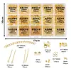 Conjunto de 15 Peças Dourado e Prateado com Fecho Lagosta, Gancho de Nove Pinos, Base de Flor com Argola Única, Corrente de Extensão, Acessórios para Colar e Pulseira DIY Feitos à Mão