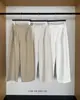 Pantalones de Pierna Ancha Versátiles de Algodón y Lino Han Xun Forma de Pera Salvador Cintura Alta Doble Pinza Adelgazantes para Mujer Colección Otoño 2026 27389