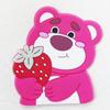 Oso Fresa DIY Creativo Pegamento Suave Adhesivo Magnético Accesorios de Pegamento Suave Funda para Teléfono Móvil de PVC Agujero Pantuflas Adhesivo para Refrigerador Parche para Taza