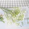 Simulação de plástico 3 garfo respiração do bebê estrela flor de plástico decorativo pequeno fresco respiração do bebê estrela interior casamento borracha macia segurando flor