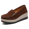 Otoño 2024 Nuevos Zapatos de Madre de Gamuza Ligeros Cómodos Zapatos de Plataforma con Cuña Casuales para Mujer Zapatos de una Sola Capa que Aumentan la Altura