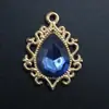 Base Dourada - Pingente Único em Forma de Gota de Água Renda Diamante Dourado Acessórios Pendentes Material para Brincos Pulseira Joias