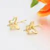 Ganchos para Orejas y Clips de Oreja de Mariposa Chapados en Oro de 14K, Pendientes Sencillos de Aleación de Cobre Estilo Europeo y Americano, Venta al por Mayor para Mujeres
