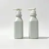 Botella Cuadrada de HDPE para Loción Champú Gel de Ducha Loción Corporal Botella de Gel Hidroalcohólico 300ml Botella Vacía de Plástico Recargable
