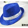 Sombrero Jazz Universal para niños y adultos sombrero de lentejuelas para actuación sombrero de escenario danza sombrero para el Día del Niño
