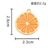 Fruta Naranja Accesorios Colgante Creativo Colgante Individual Aleación con Goteo de Aceite Accesorios de Joyería Pendientes Pulsera Collar DIY Venta al por Mayor