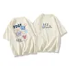 Camiseta de Algodão Puro Pesado, Manga Curta Solta, Ombro Normal para Mulheres, Manga Meia-Manga, Novo Estilo Verão 2026, Top Tendência Oversized
