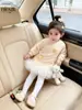 Vestido Moletom para Meninas Outono e Inverno 2025 Nova Moda Vestido Bufante para Bebê Doce Vestido Princesa de Comprimento Médio Atacado