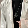Accesorios de collar colgante para ropa ajustables que no se decoloran para mujer Corea del Sur otoño e invierno cadena clásica para suéter joyería larga de aleación