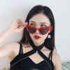 Moda Gafas de Sol Ojo de Gato con Forma de Corazón, Estilo Moderno Estilo Callejero Retro Gafas con Forma de Corazón Degradadas para Mujer Que Hacen que el Rostro Parezca Más Pequeño