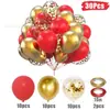 Conjunto de Balões de Látex 12 Polegadas Transfronteiriço Balões Pretos Dourados Metálicos com Lantejoulas Balões de Decoração para Cena de Casamento Festa de Aniversário
