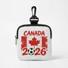 2026 Copa do Mundo de Futebol Transfronteiriça Bandeira Nacional Fone de Ouvido com Fio Bolsa de Armazenamento Bolsa de Transporte Portátil Porta-Cartões Porta-Moedas