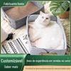 Ninho de gato Four Seasons Universal Grasping Board Mat Semi-fechado Dobrável Armazenamento Bebê Gato Brinquedo Suprimentos Quente no Inverno e Fresco no Verão