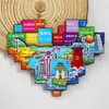 Serie Guangxi Cascada Huashan de Chongzuo Fortaleza Fuerte de la Frontera Imán para Refrigerador Souvenir Turístico Cultural y Creativo Pegatina Magnética
