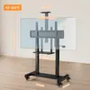Soporte de TV Móvil de Pie con Ruedas, Soporte para Pantalla Grande, Acero Portante 1000*600, No Requiere Taladrar